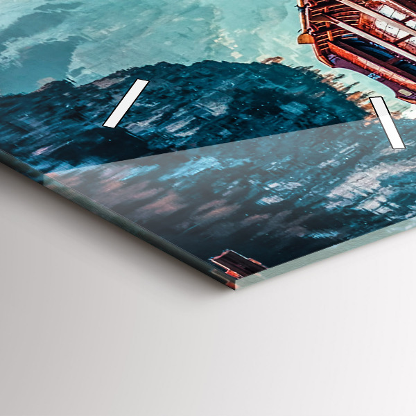 Vertikálne hodiny Most a jazero