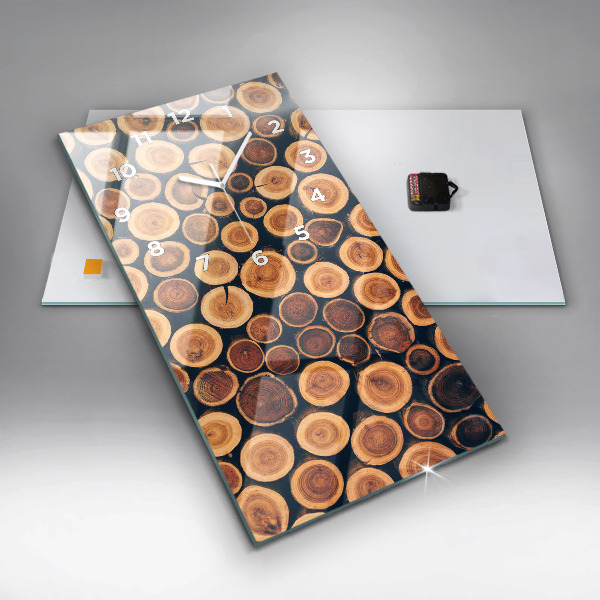 Vertikálne hodiny Drevo