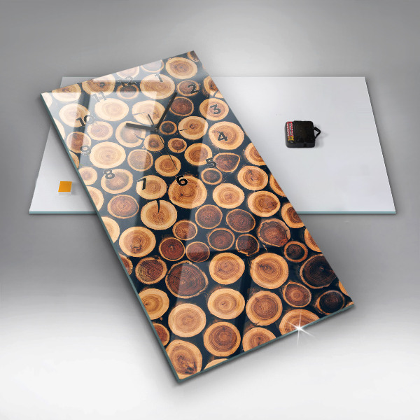 Vertikálne hodiny Drevo