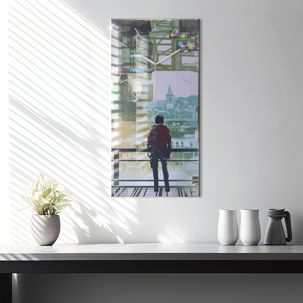 Vertikálne hodiny Kyberpunk