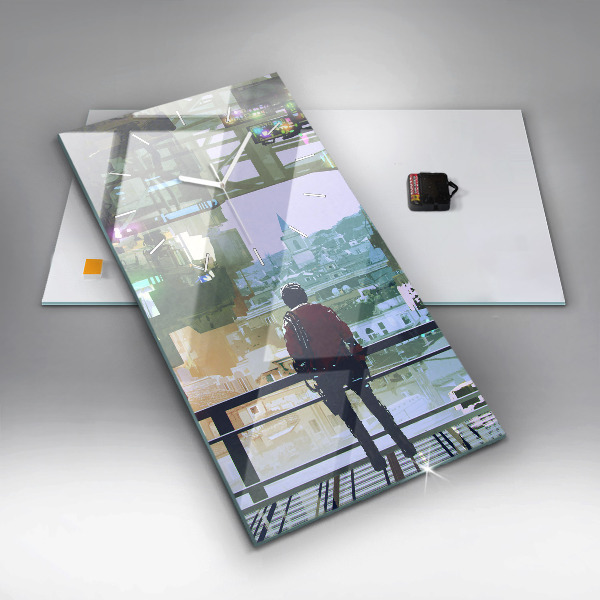 Vertikálne hodiny Kyberpunk