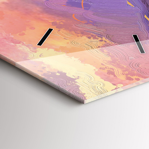 Vertikálne hodiny Lúka pri západe slnka