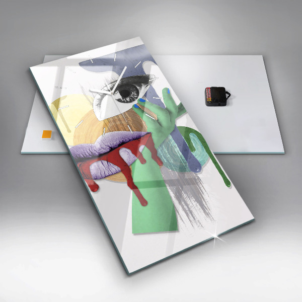 Vertikálne hodiny Surrealistická koláž