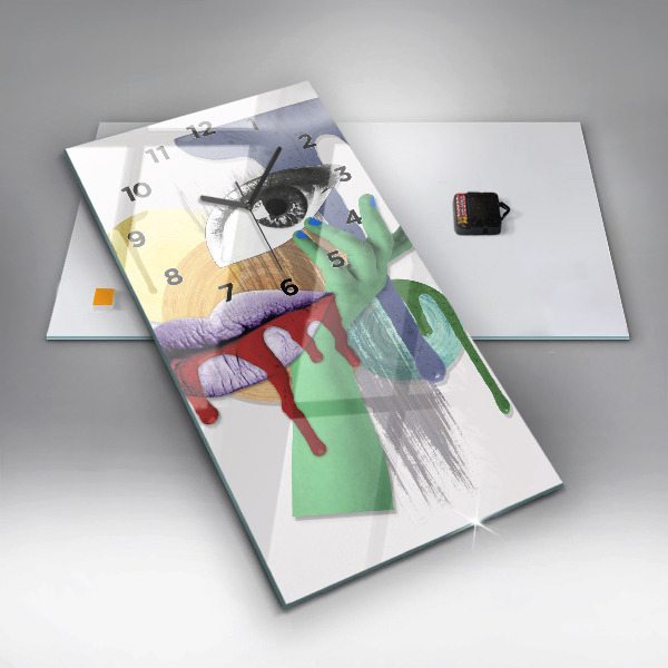 Vertikálne hodiny Surrealistická koláž