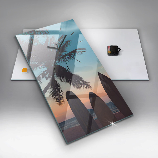 Vertikálne hodiny Surfovanie na pláži