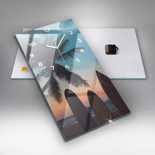 Vertikálne hodiny Surfovanie na pláži