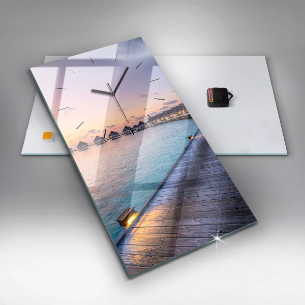 Vertikálne hodiny Západ slnka na Maldivách