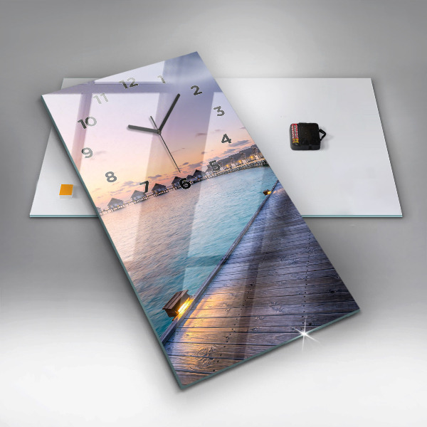 Vertikálne hodiny Západ slnka na Maldivách