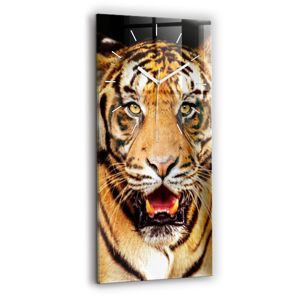 Vertikálne hodiny Tiger - divoké oči