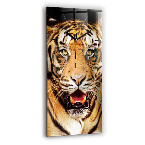 Vertikálne hodiny Tiger - divoké oči