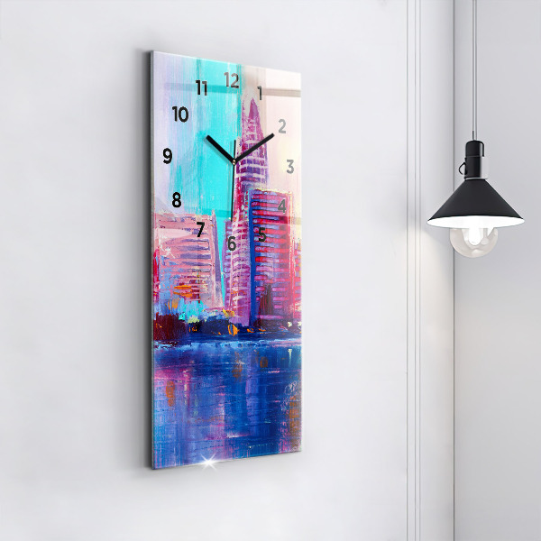 Vertikálne hodiny Abstrakcia mrakodrapov