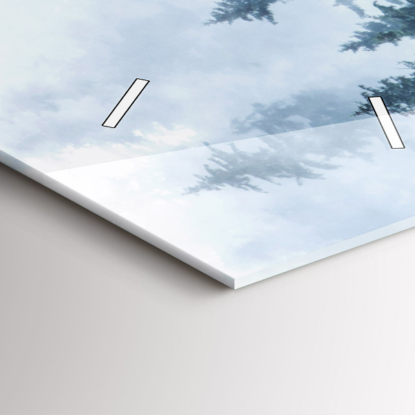 Vertikálne hodiny Zahmlená horská krajina