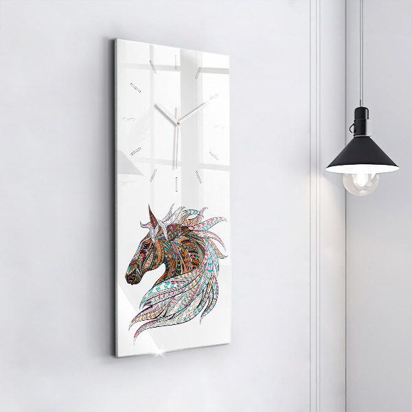 Vertikálne hodiny Ilustrácia koňa