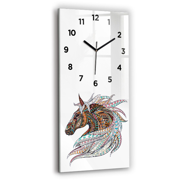 Vertikálne hodiny Ilustrácia koňa