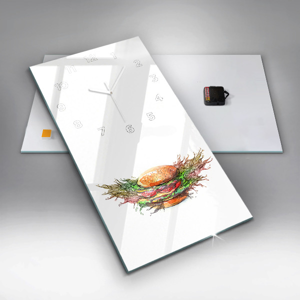 Vertikálne hodiny XXL syrový burger