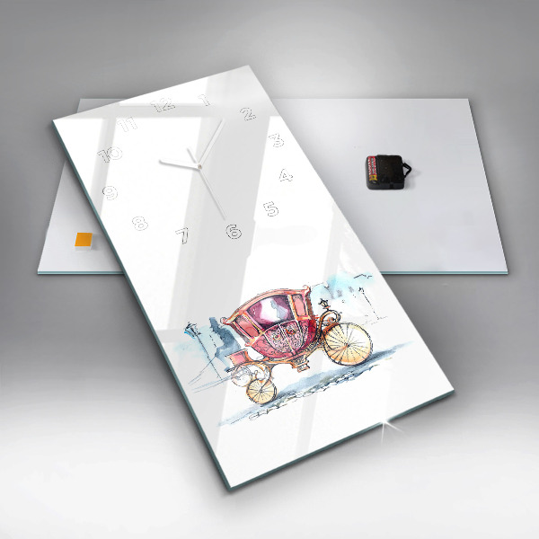 Vertikálne hodiny Staroveký kočiar kráľovnej