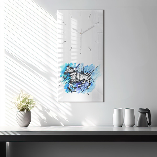 Vertikálne hodiny Maľovaná zebra asymetria