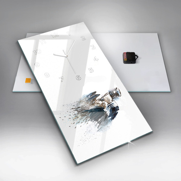 Vertikálne hodiny Kapitán s ďalekohľadom