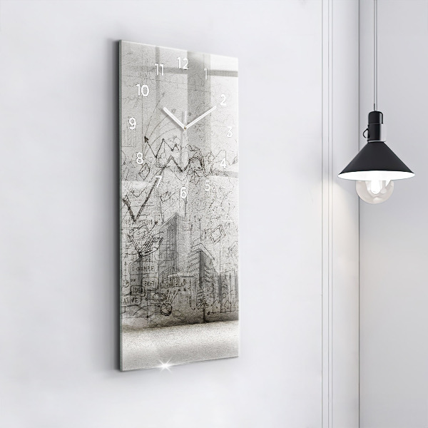 Vertikálne hodiny Náčrt mesta