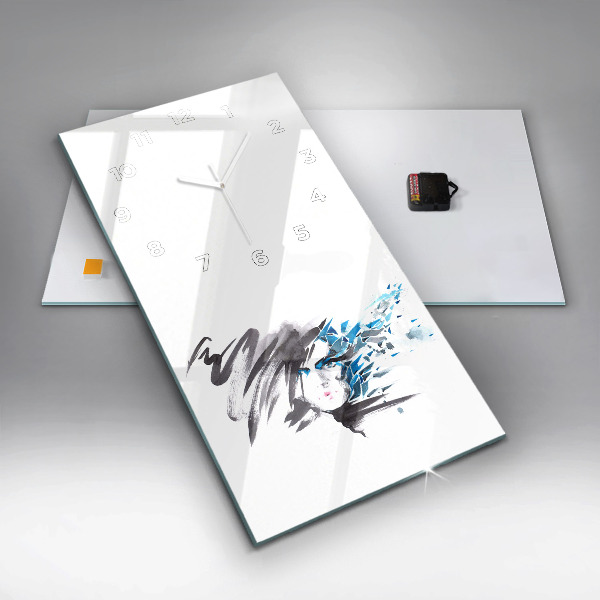 Vertikálne hodiny Abstrakcia ženskej tváre