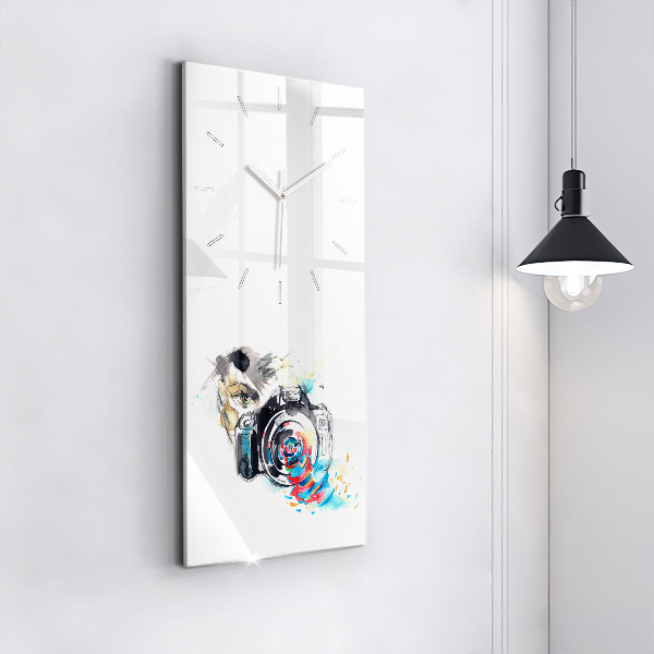 Vertikálne hodiny Žena fotografka