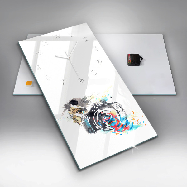 Vertikálne hodiny Žena fotografka