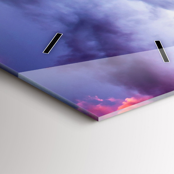 Vertikálne hodiny Zimná horská krajina