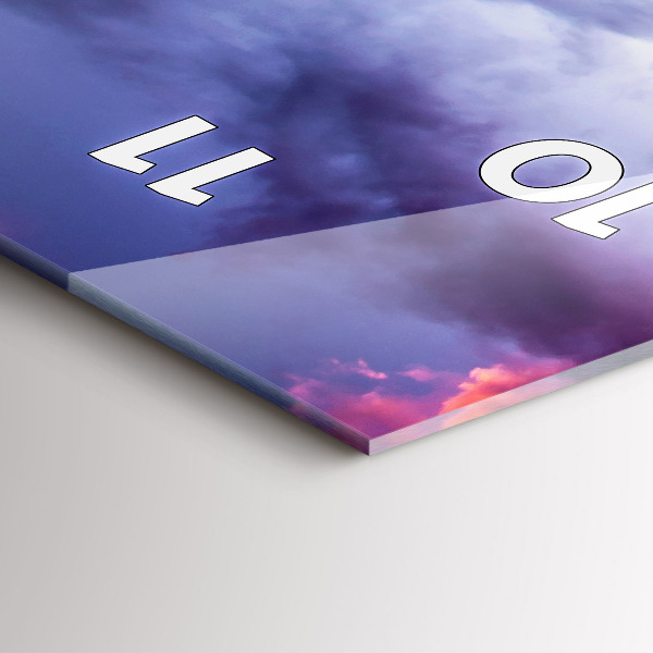 Vertikálne hodiny Zimná horská krajina