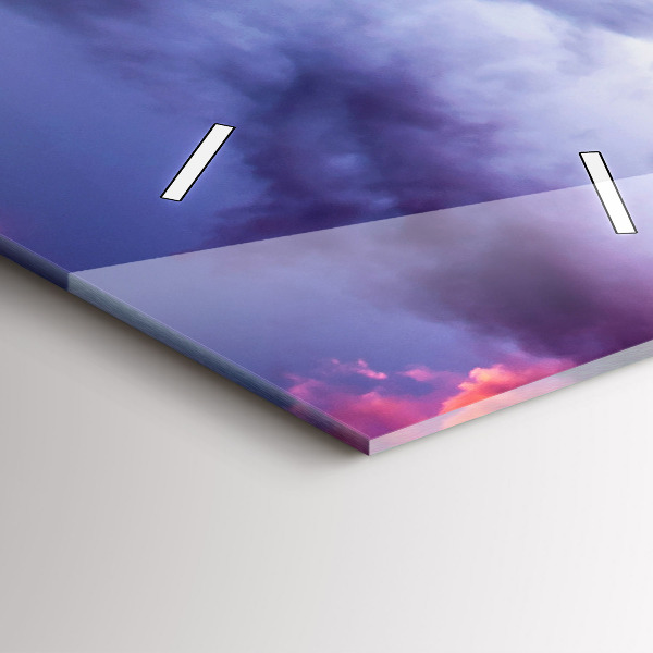 Vertikálne hodiny Zimná horská krajina