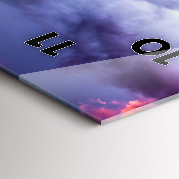 Vertikálne hodiny Zimná horská krajina