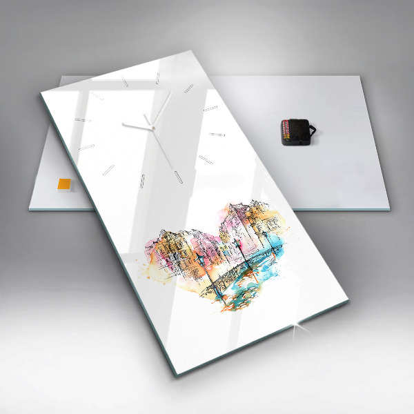 Vertikálne hodiny Maľovaná architektúra