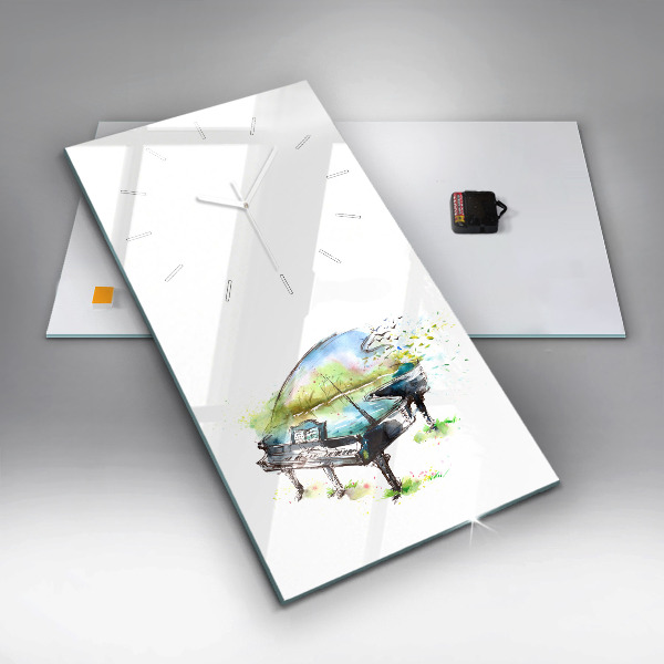 Vertikálne hodiny Ilustrácia 4 ročných období