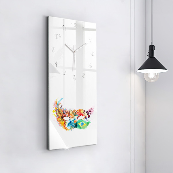 Vertikálne hodiny Kultúra - brazílska vlajka