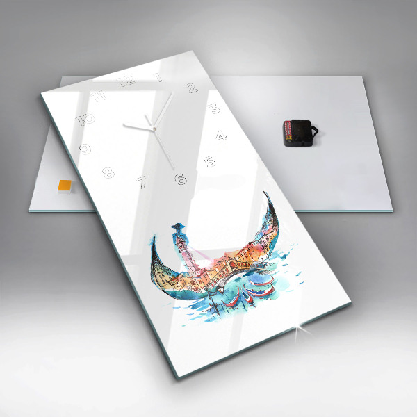 Vertikálne hodiny Taliansko – Benátska gondola