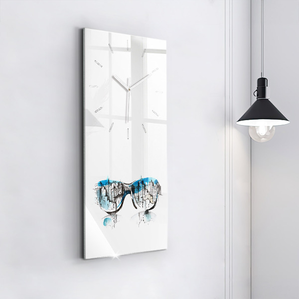 Vertikálne hodiny Mesto v okuliaroch