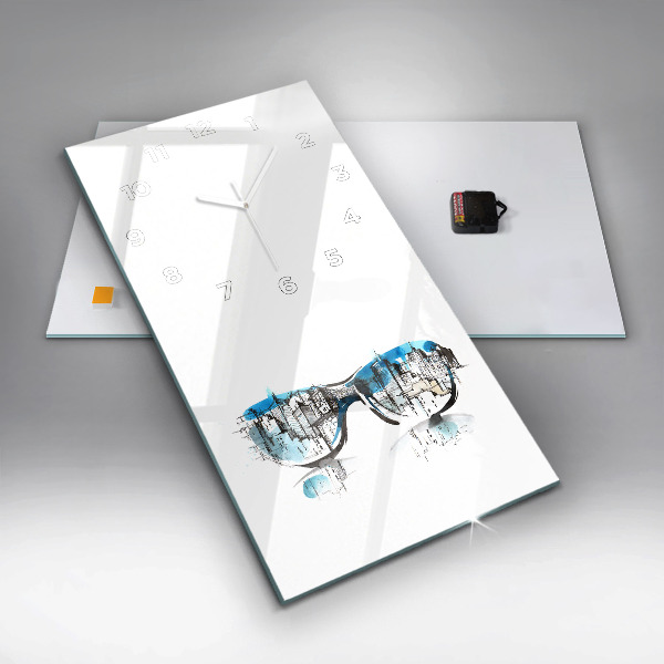 Vertikálne hodiny Mesto v okuliaroch