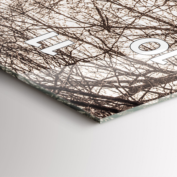 Vertikálne hodiny Lesná cesta v sépiovej farbe