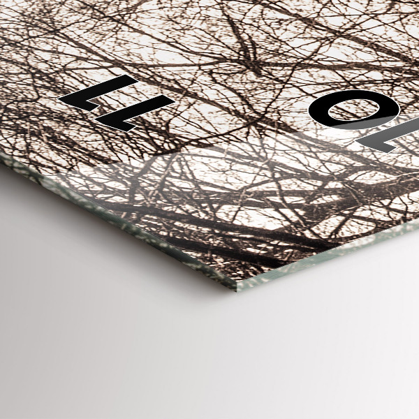 Vertikálne hodiny Lesná cesta v sépiovej farbe