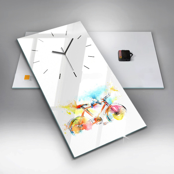 Vertikálne hodiny Maľovaný bicykel