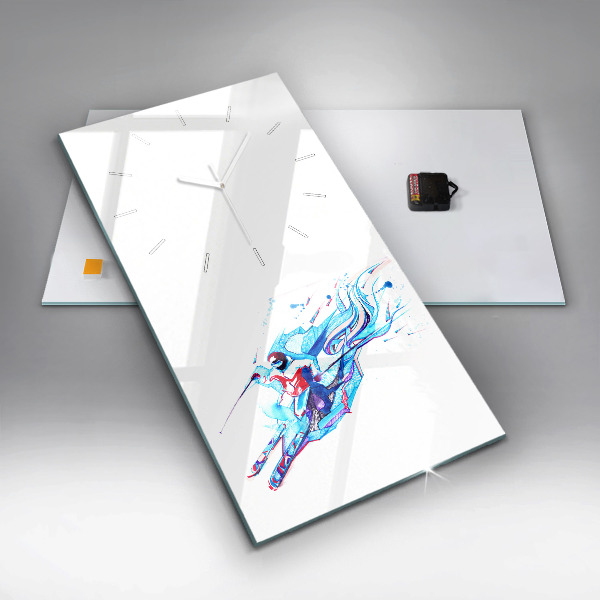 Vertikálne hodiny Lyžiar