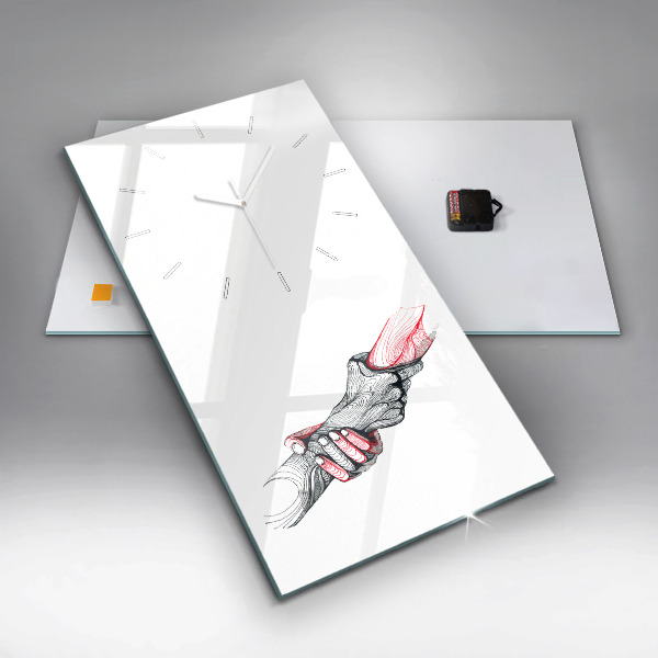 Vertikálne hodiny Držanie sa za ruky