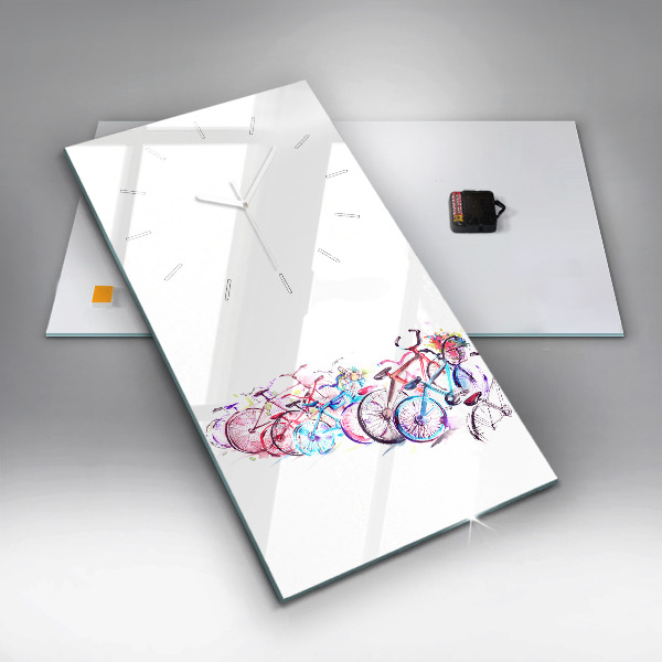 Vertikálne hodiny Farebné mestské bicykle