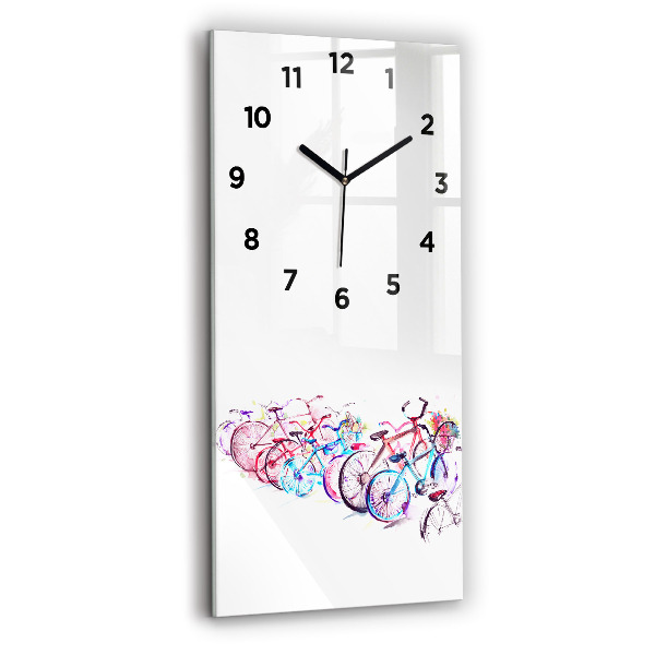 Vertikálne hodiny Farebné mestské bicykle