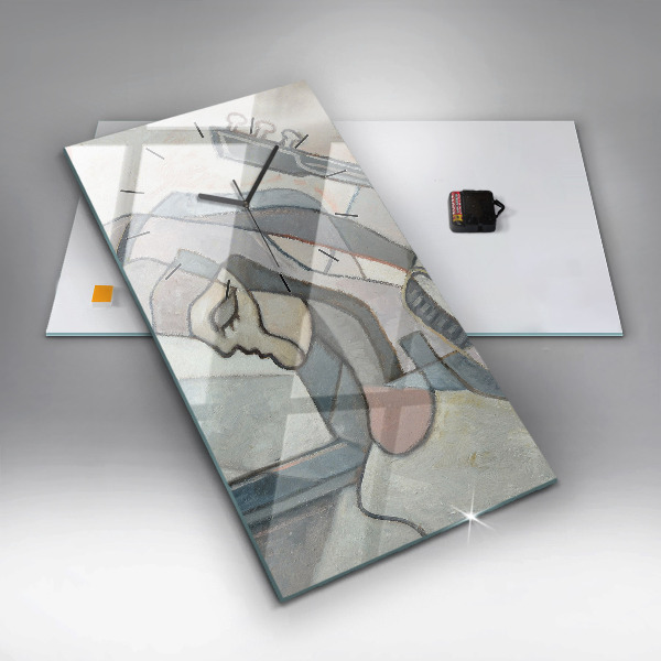 Vertikálne hodiny Abstraktná maľba