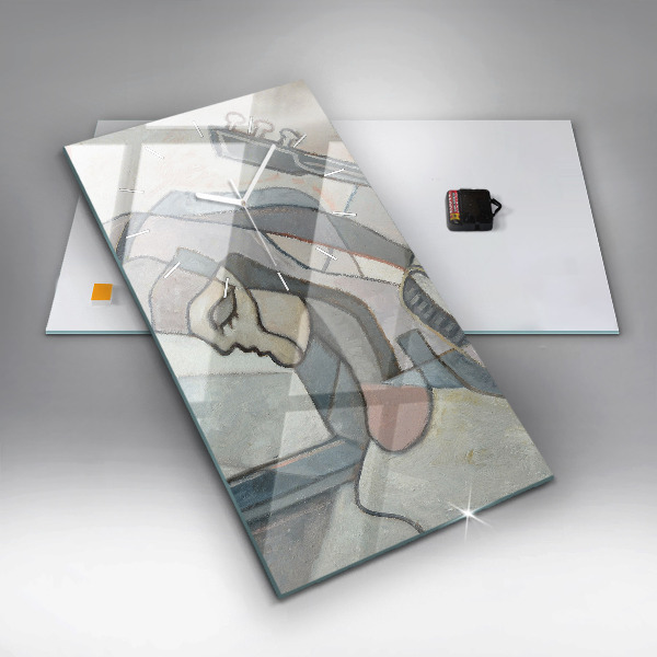 Vertikálne hodiny Abstraktná maľba