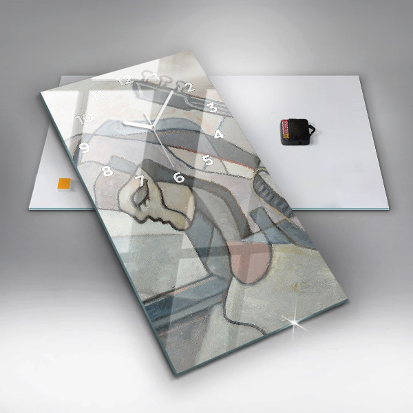 Vertikálne hodiny Abstraktná maľba