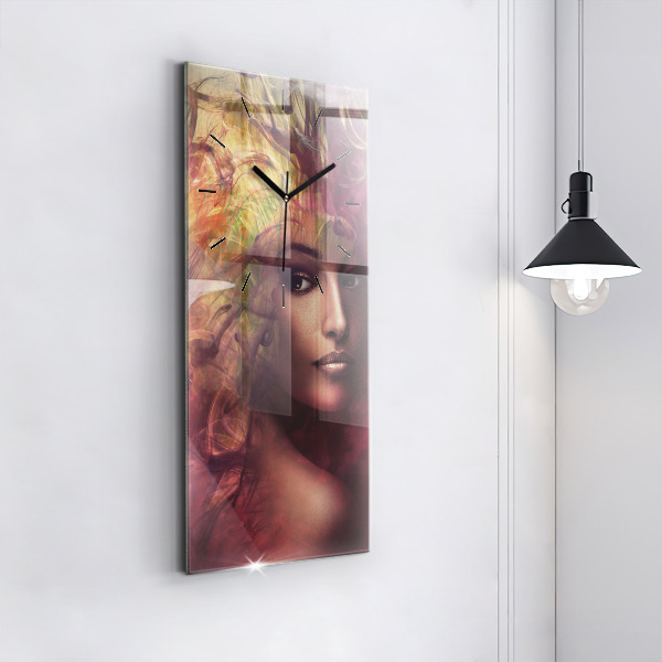 Vertikálne hodiny Portrét ženy
