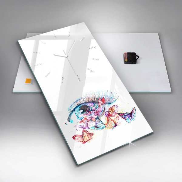 Vertikálne hodiny Farebné motýľové oko