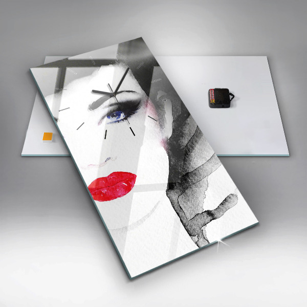 Vertikálne hodiny Portrét ženy