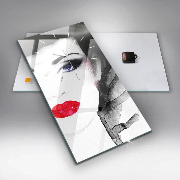 Vertikálne hodiny Portrét ženy